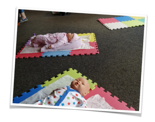 Picyure of Babies on mats